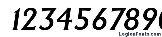 AdelonSerial Medium Italic Font, Number Fonts