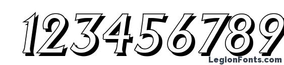 AdelonShadow Italic Font, Number Fonts
