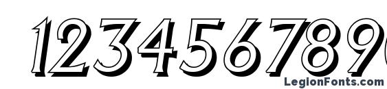 AdelonShadow Light Italic Font, Number Fonts