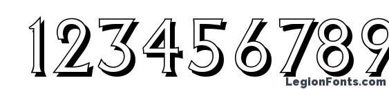 AdelonShadow Light Regular Font, Number Fonts