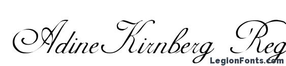 шрифт AdineKirnberg Regular, бесплатный шрифт AdineKirnberg Regular, предварительный просмотр шрифта AdineKirnberg Regular