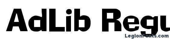 AdLib Regular Font, African Fonts
