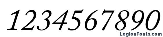 Adobe Caslon Italic Font, Number Fonts