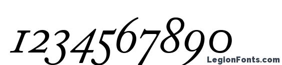 Adobe Caslon ItalicOsF Font, Number Fonts