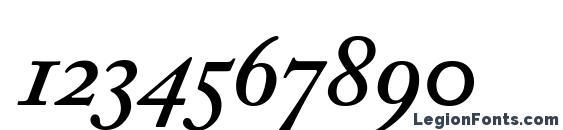 Adobe Caslon Semibold Italic Expert Font, Number Fonts