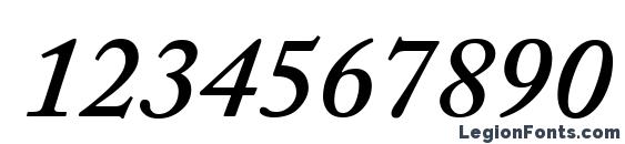 Adobe Caslon Semibold Italic Font, Number Fonts