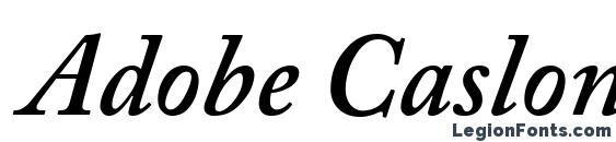 Шрифт Adobe Caslon Semibold Italic