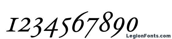 Adobe Garamond Italic Expert Font, Number Fonts