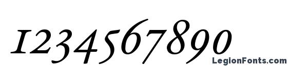 Adobe Garamond Italic Oldstyle Figures Font, Number Fonts