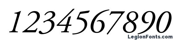 Adobe Garamond LT Italic Font, Number Fonts