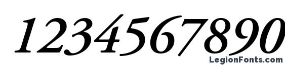 Adobe Garamond LT Semibold Italic Font, Number Fonts