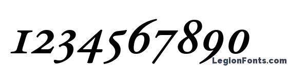 Adobe Garamond Semibold Italic Oldstyle Figures Font, Number Fonts