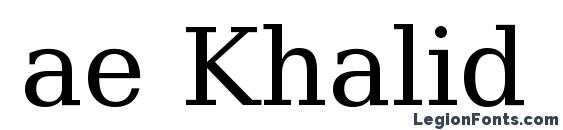 ae Khalid Font