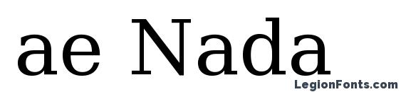 шрифт ae Nada, бесплатный шрифт ae Nada, предварительный просмотр шрифта ae Nada
