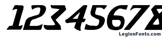 Aegis Condensed Italic Font, Number Fonts