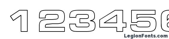 Aero Extended Hollow Font, Number Fonts