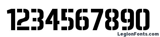 Aero Matics Stencil Bold Font, Number Fonts