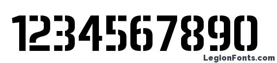 Aero Matics Stencil Regular Font, Number Fonts