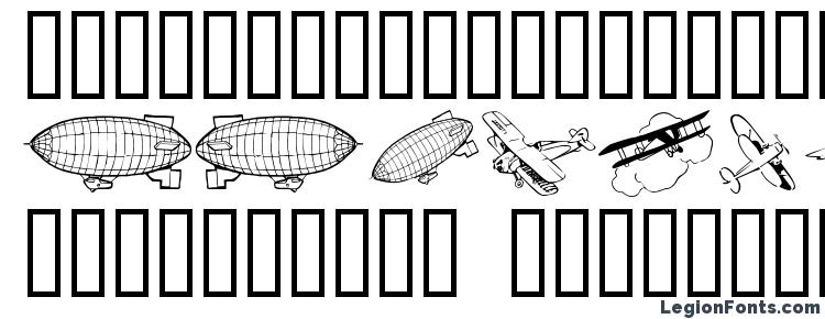 глифы шрифта Aeroplanes, символы шрифта Aeroplanes, символьная карта шрифта Aeroplanes, предварительный просмотр шрифта Aeroplanes, алфавит шрифта Aeroplanes, шрифт Aeroplanes