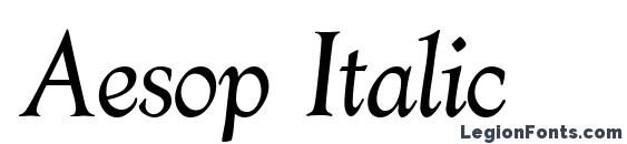 шрифт Aesop Italic, бесплатный шрифт Aesop Italic, предварительный просмотр шрифта Aesop Italic