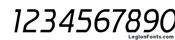 AffluentRg Italic Font, Number Fonts