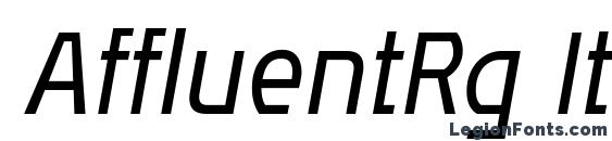 AffluentRg Italic Font