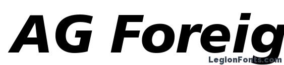AG Foreigner Bold Italic font, free AG Foreigner Bold Italic font, preview AG Foreigner Bold Italic font