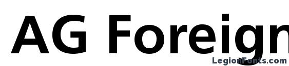 AG Foreigner Light Bold Bold font, free AG Foreigner Light Bold Bold font, preview AG Foreigner Light Bold Bold font