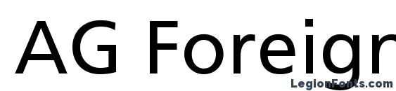 AG Foreigner Roman Medium Font