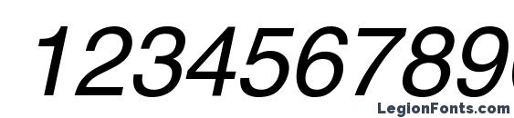 AG Helvetica Italic Font, Number Fonts