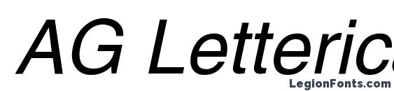 AG Letterica Oblique Medium Font