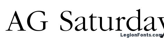 AG Saturday Light Medium font, free AG Saturday Light Medium font, preview AG Saturday Light Medium font