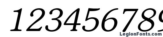 AG Souvenir Italic Font, Number Fonts