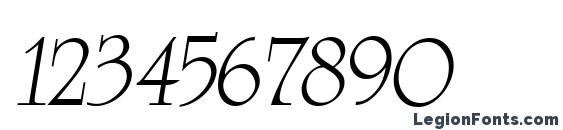 AG University Italic Font, Number Fonts