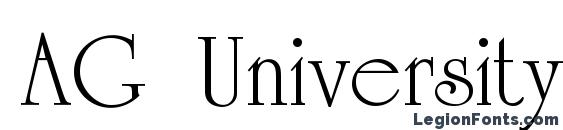 AG University font, free AG University font, preview AG University font