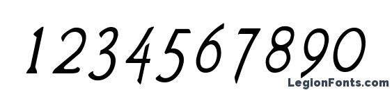 Agatha Italic Font, Number Fonts