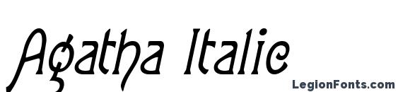шрифт Agatha Italic, бесплатный шрифт Agatha Italic, предварительный просмотр шрифта Agatha Italic