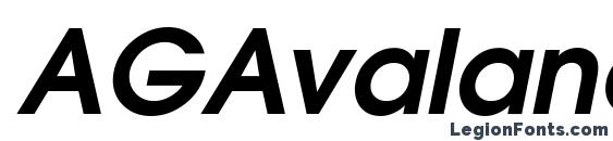 Шрифт AGAvalanche Bold Oblique