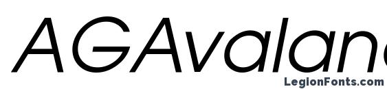 Шрифт AGAvalanche Oblique