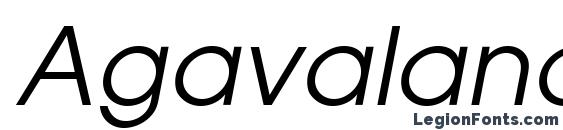 шрифт Agavalanchec italic, бесплатный шрифт Agavalanchec italic, предварительный просмотр шрифта Agavalanchec italic