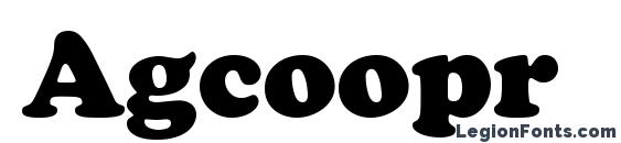 Agcoopr font, free Agcoopr font, preview Agcoopr font
