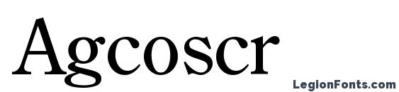 Agcoscr Font