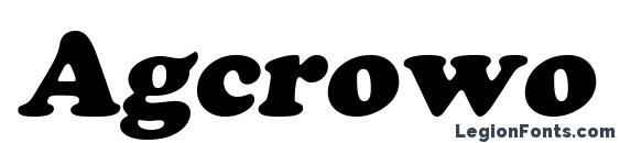 Agcrowo font, free Agcrowo font, preview Agcrowo font