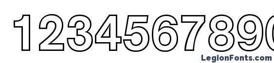 AgentOutlineDB Normal Font, Number Fonts