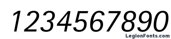 AgfaRotisSansSerif Italic Font, Number Fonts