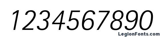 AgfaRotisSansSerifLight Italic Font, Number Fonts