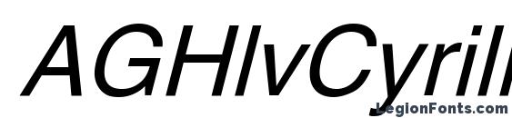 AGHlvCyrillic Normal Italic Font