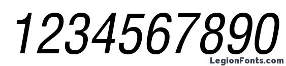 AGLettericaCondensed Oblique Font, Number Fonts