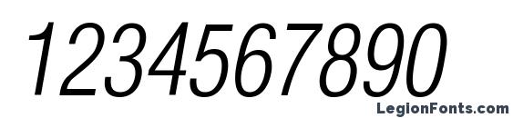 AGLettericaCondensedLight Oblique Font, Number Fonts