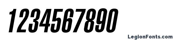 AGLettericaUltraCompressed Oblique Font, Number Fonts
